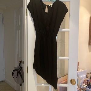 Joie black small asymmetrical dress
